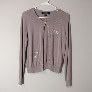 Kasper Cardigan with Flower Beading